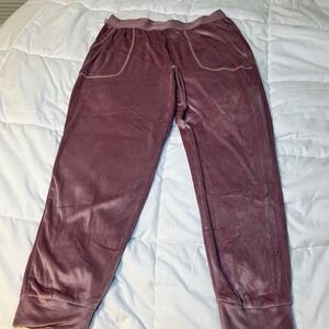 JUICY COUTURE VELOUR‎ SOFT SLEEPWEAR LOUNGEWEAR PANTS ROSE LARGE